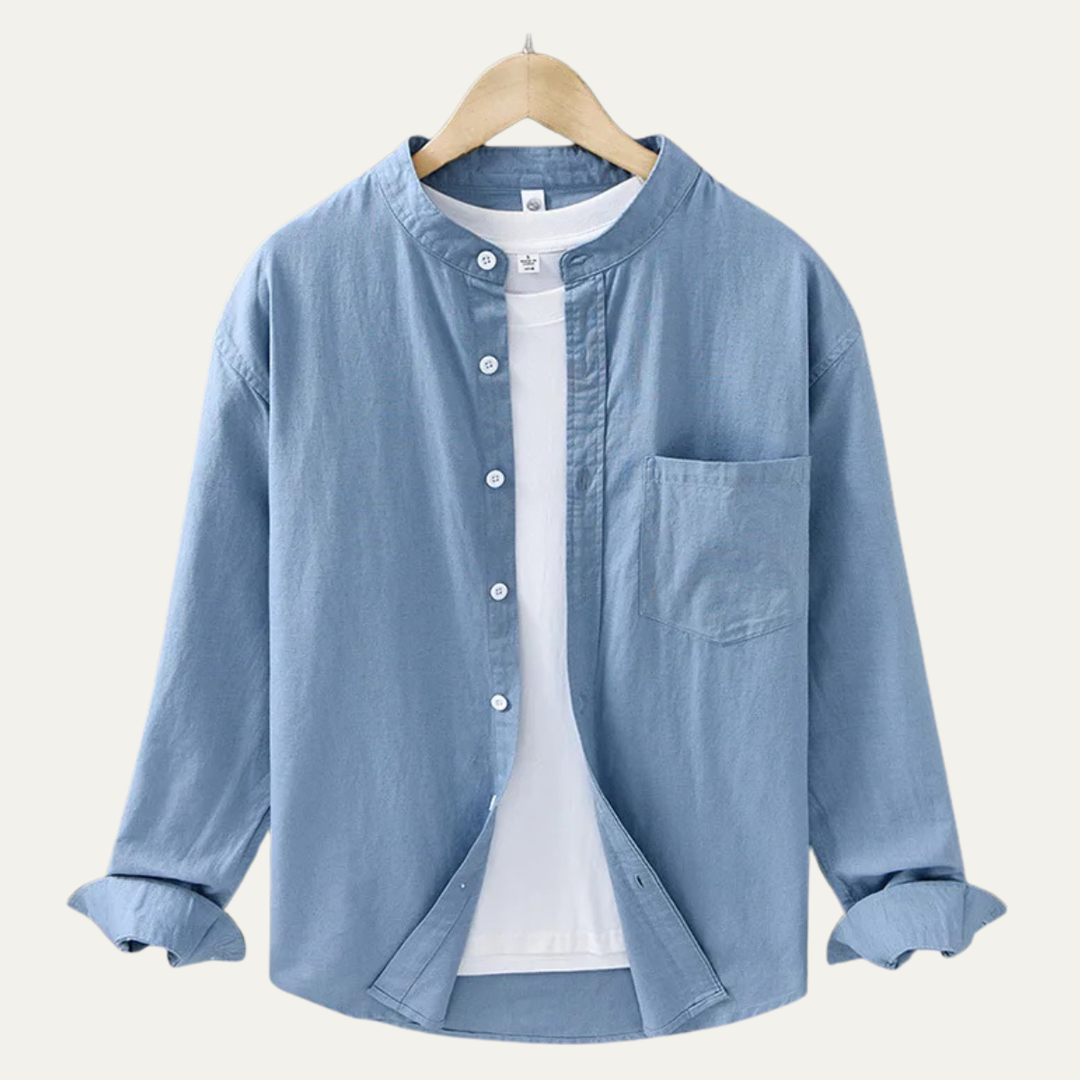 The Ashmont Ridge Men’s Loose Fit Mandarin Collar Shirt – view 10