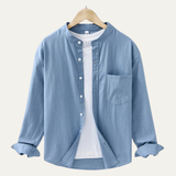 The Ashmont Ridge Men’s Loose Fit Mandarin Collar Shirt – view 10