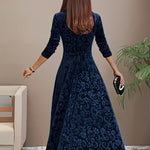 Julie | Elegant Patterned Maxi Dress – view 8