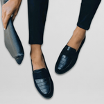 Sile croc-effect loafers for women | Ellie Dublin