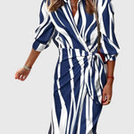 Everly | Elegant Wrap Dress with Print – view 10