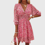 Christine | Floral Puff Sleeve Dress – view 5