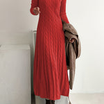 Sarah | Comfortable Cable Knit Maxi Dress – view 12
