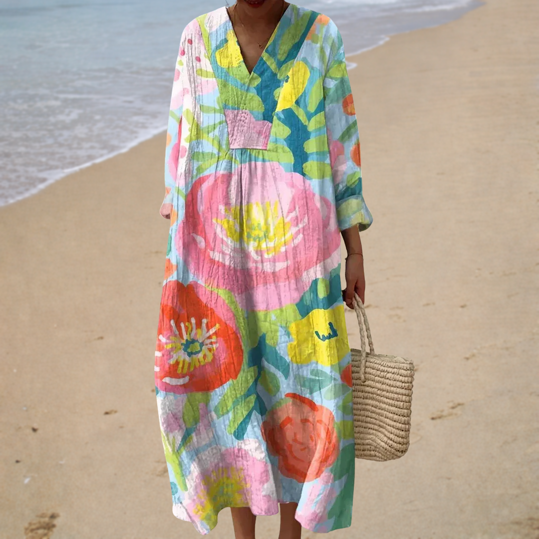 Jules - Flattering Printed Summer Dress – view 2
