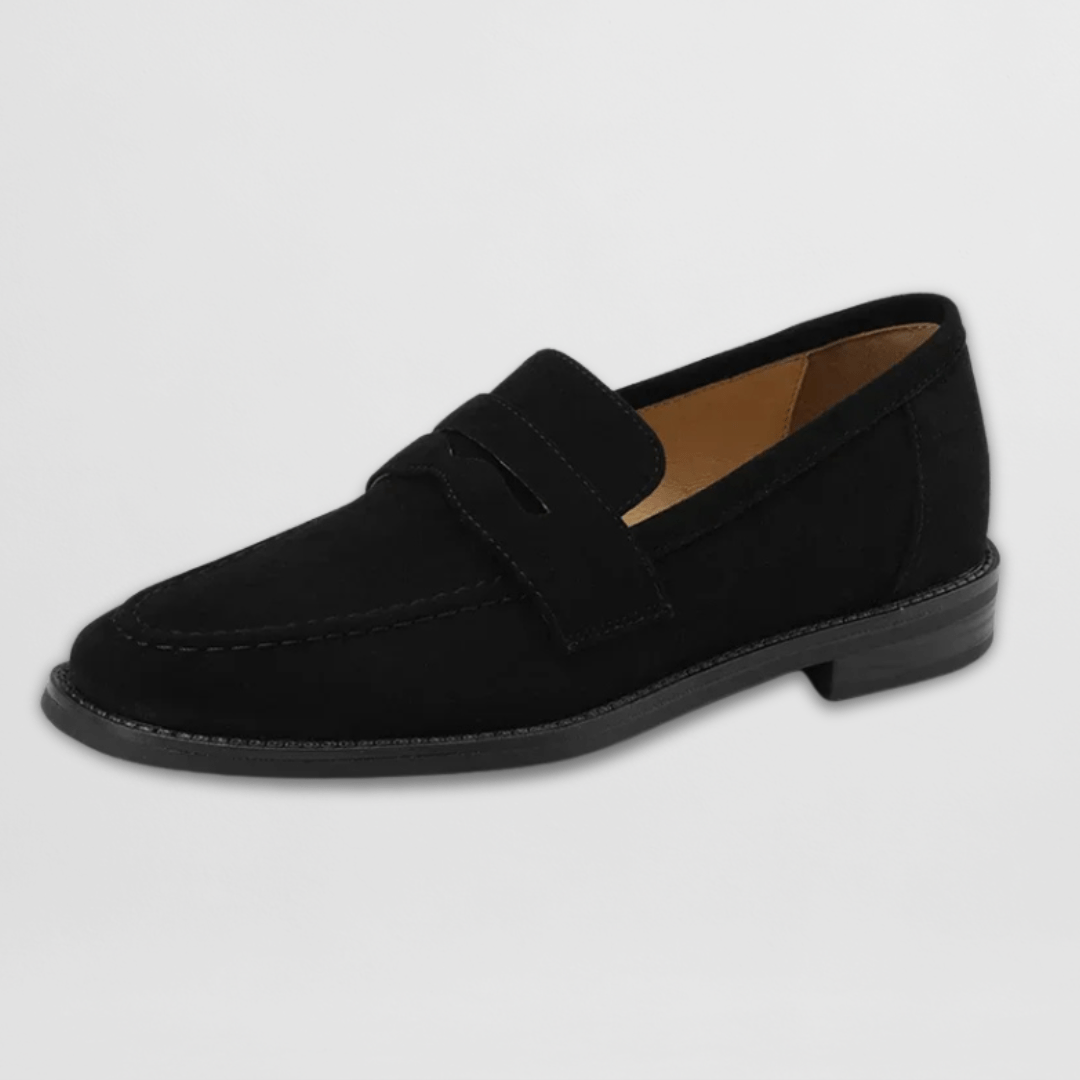 Rionach retro suede-effect loafers for women | Ellie Dublin