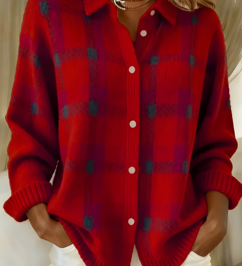 Colette plaid cardigan, second colourway | Ellie Dublin