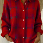 Brittany soft plaid button cardigan for women | Ellie Dublin
