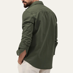 The Brookwater Men’s Retro Solid Button-Up Shirt – view 6