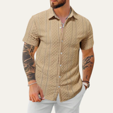 The Timberlake Ridge Men’s Casual Textured Button-Up Shirt – view 6