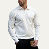 The Ironcrest Hill Men’s Casual Long Sleeve Ribbed Knit Polo Shirt – view 6