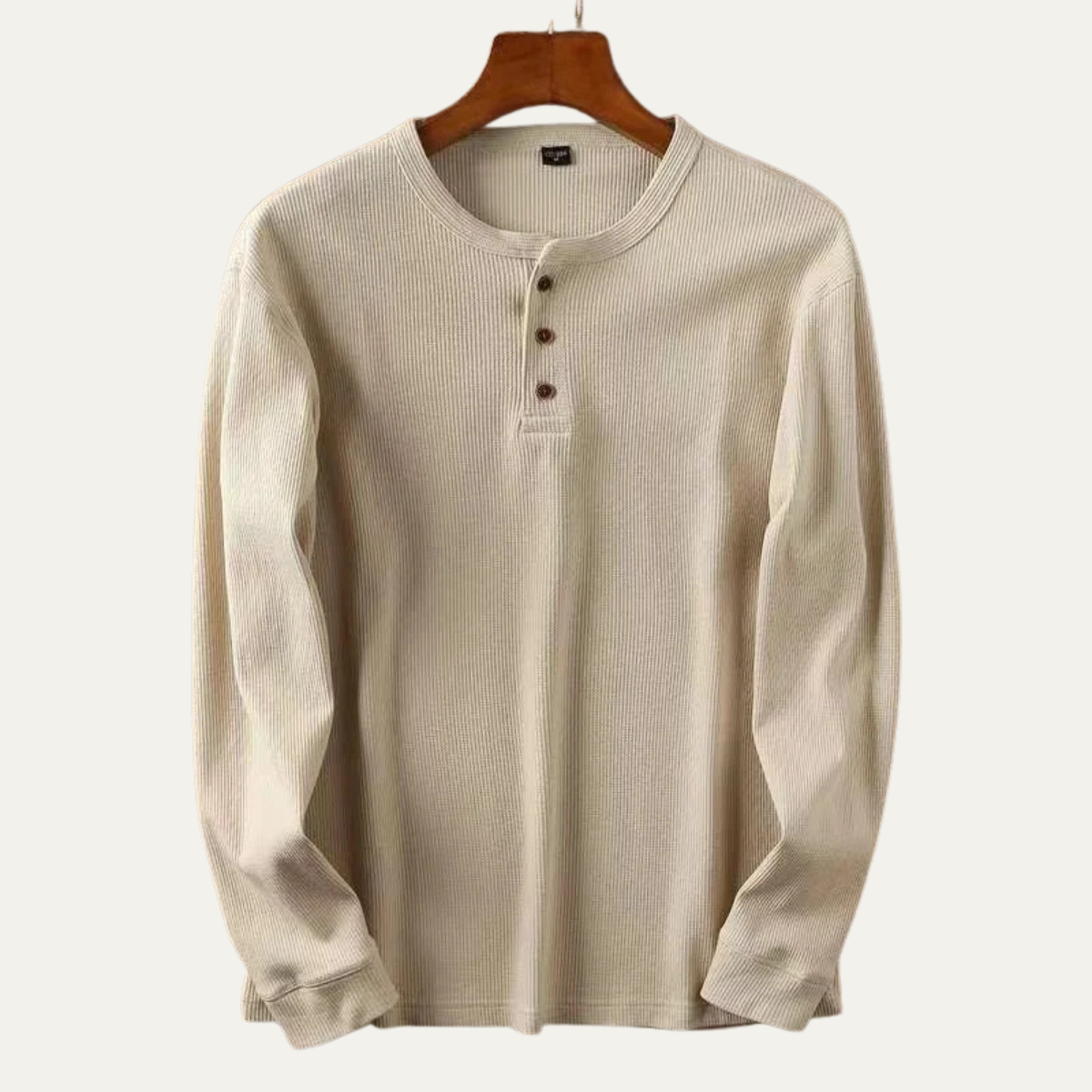 The Glenhurst Park Men’s Slim Fit Thermal Waffle Knit Henley Shirt – view 3
