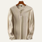The Glenhurst Park Men’s Slim Fit Thermal Waffle Knit Henley Shirt – view 3