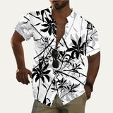 The Ridgefall Men’s Trendy Tropical Coconut Print Hawaiian Beach Shirt – view 6