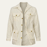 The Bramblewood Men’s Streetwear Striped Button-Down Shirt with Pockets – view 6