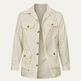 The Bramblewood Men’s Streetwear Striped Button-Down Shirt with Pockets – view 6