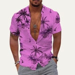 The Willowrun Men’s Classic Tropical Coconut Print Hawaiian Beach Shirt – view 4