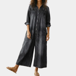 Anaïs | Vintage Denim Button-Up Jumpsuit – view 4