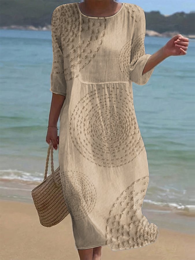 Clémence - Casual dress for women with embroidery. – view 4