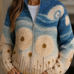Eabha quilted dandelion zip cardigan for women | Ellie Dublin