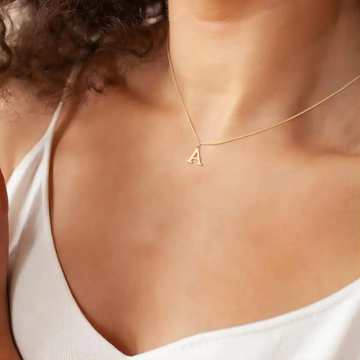 Initials Necklace with Love Letter Design – view 3