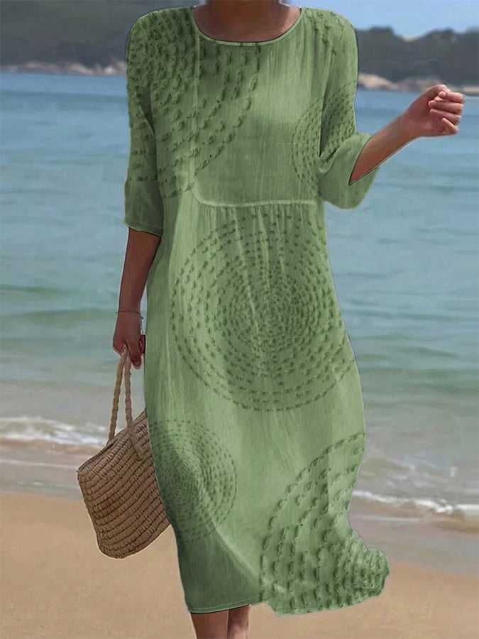 Clémence - Casual dress for women with embroidery. – view 2