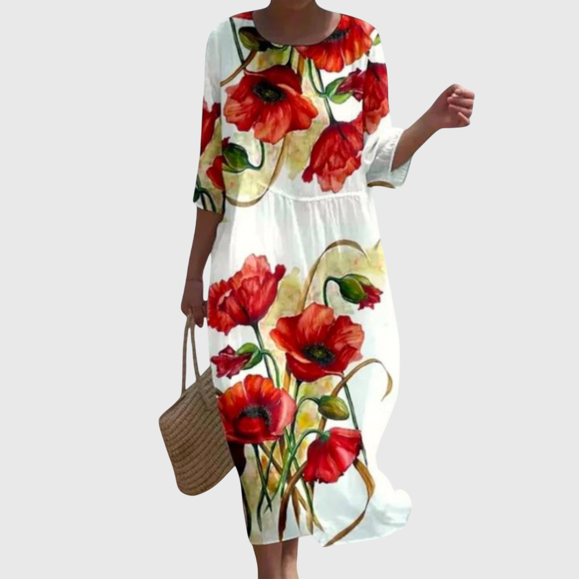 Martine | Elegant Floral Maxi Dress – view 4