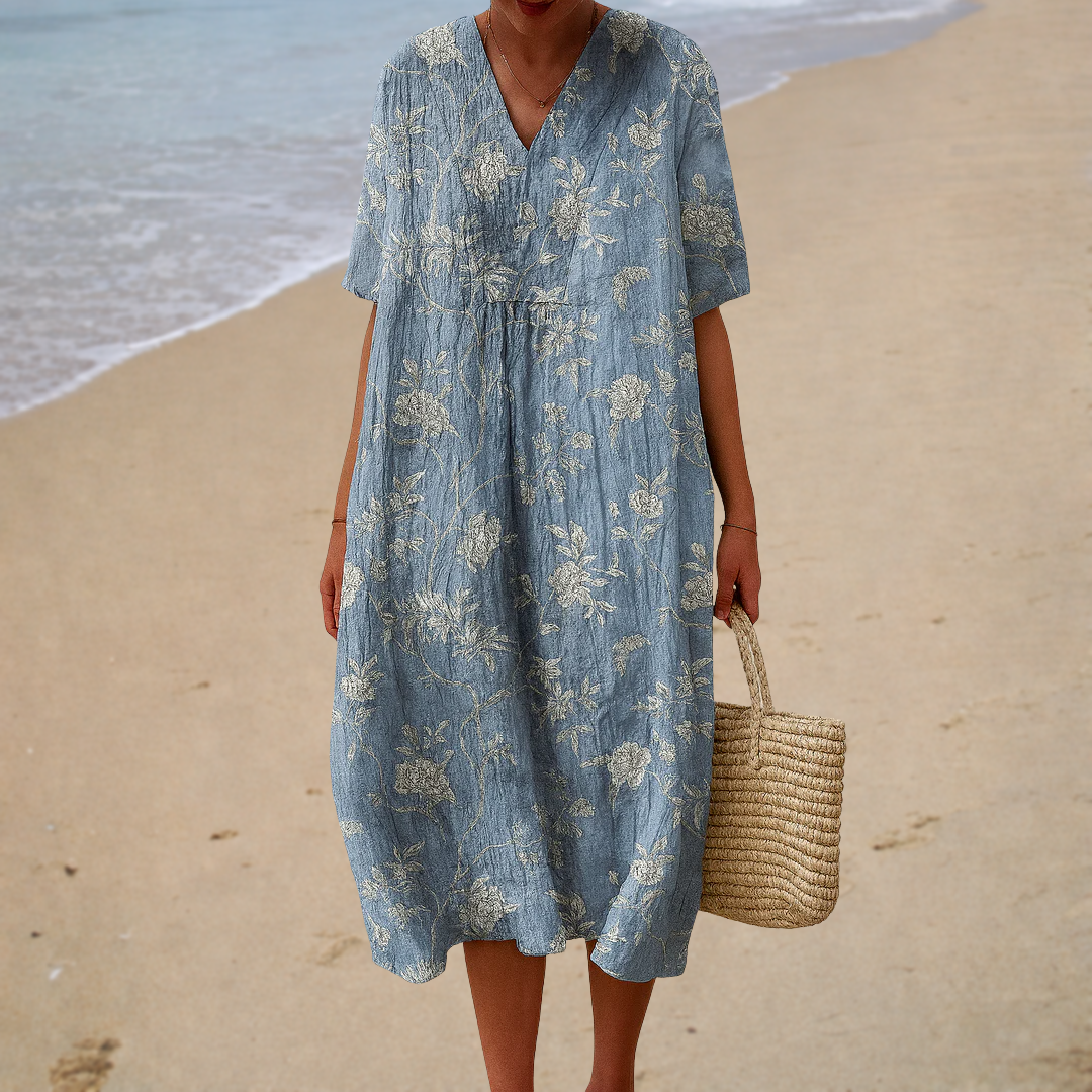 Line - Flattering Printed Summer Dress – view 2