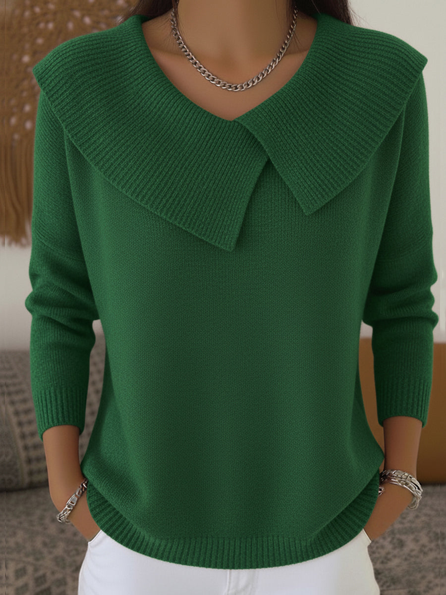 Sunnora warm jumper with soft collar | Ellie Dublin