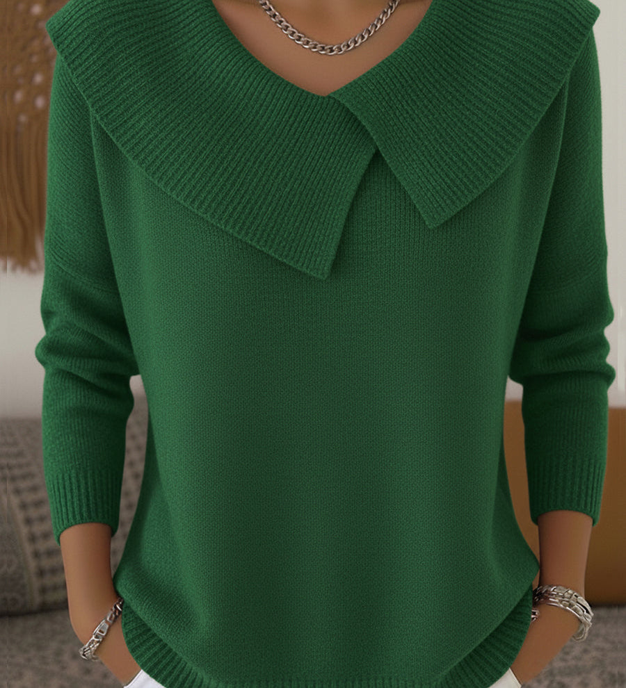 Sunnora warm jumper with soft collar | Ellie Dublin