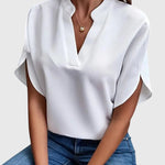 Isabelle | Luxuriously Soft V-Neck Top – view 2