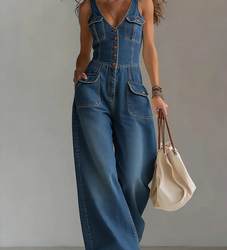 Octavie | Loose Denim Jumpsuit – view 2