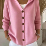 Darienne hooded button-up knit cardigan | Ellie Dublin