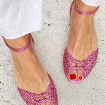 Isadora | Woven Gold Sandals – view 4