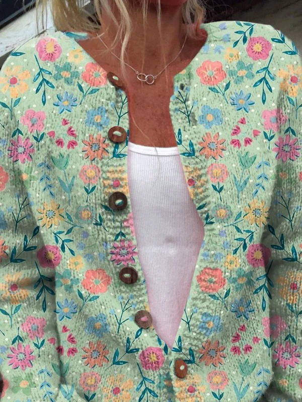 Shannon pastel floral cardigan for women by Ellie Dublin, view 2
