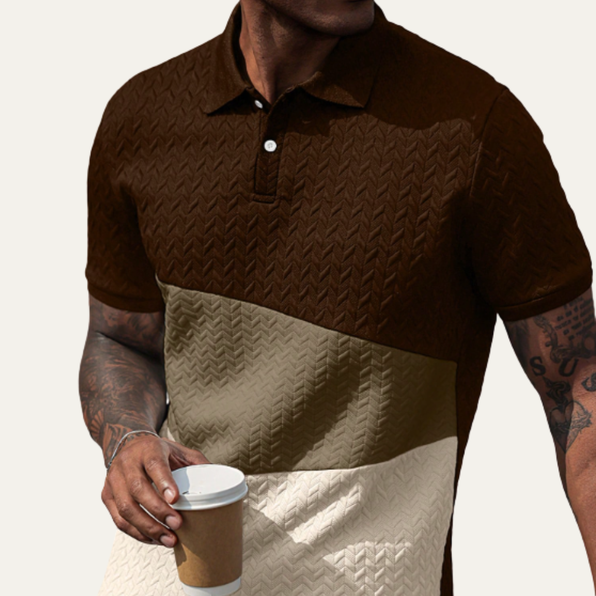 The Oakridge Hill Men’s Classic Textured Summer Polo Shirt – view 7