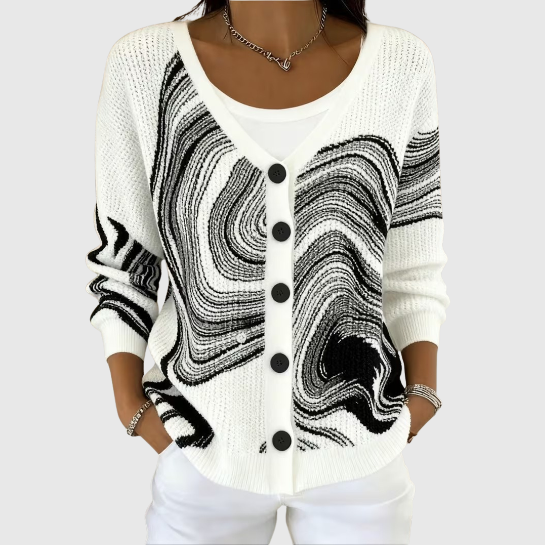 Pegeen button-front knit cardigan for women | Ellie Dublin