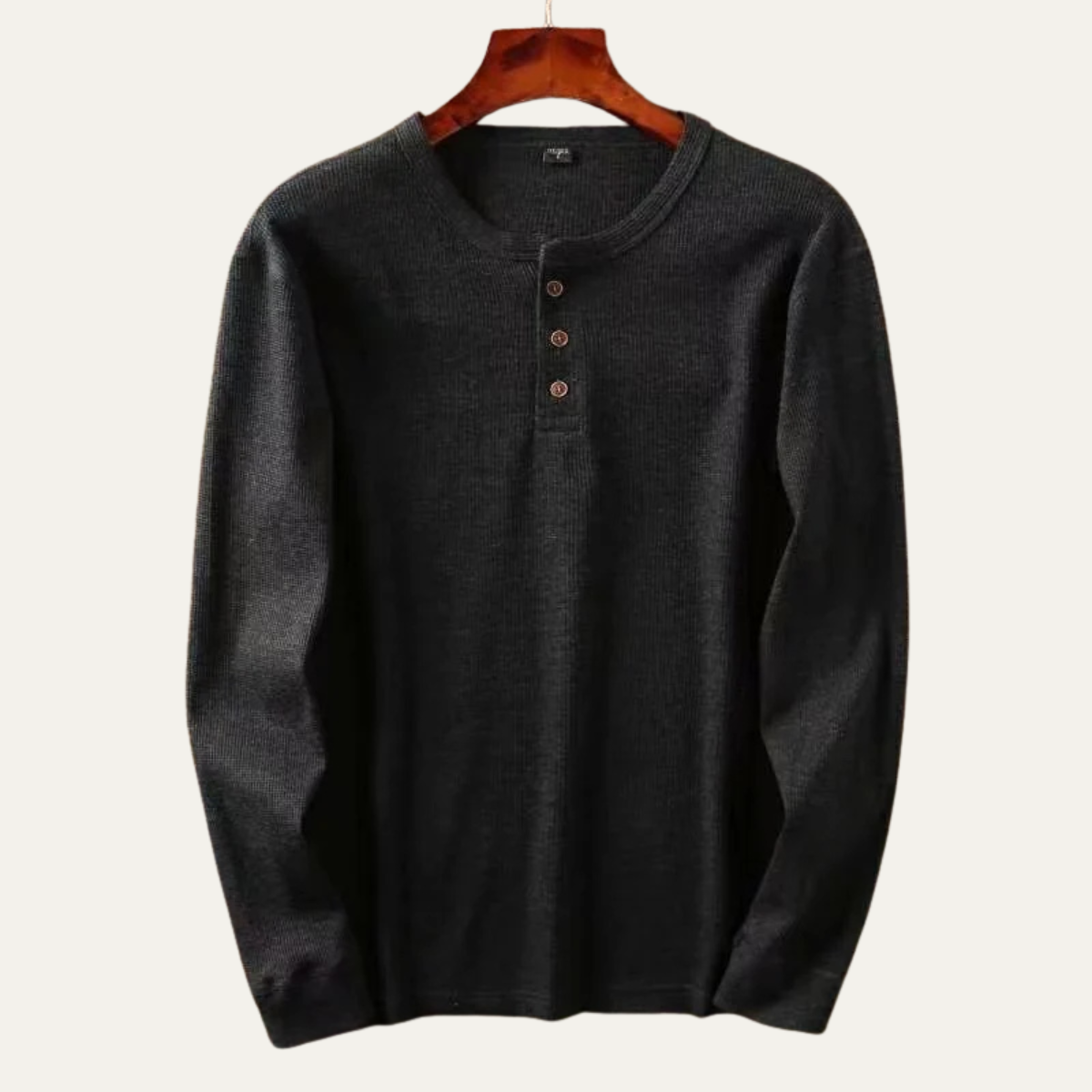 The Glenhurst Park Men’s Slim Fit Thermal Waffle Knit Henley Shirt – view 5