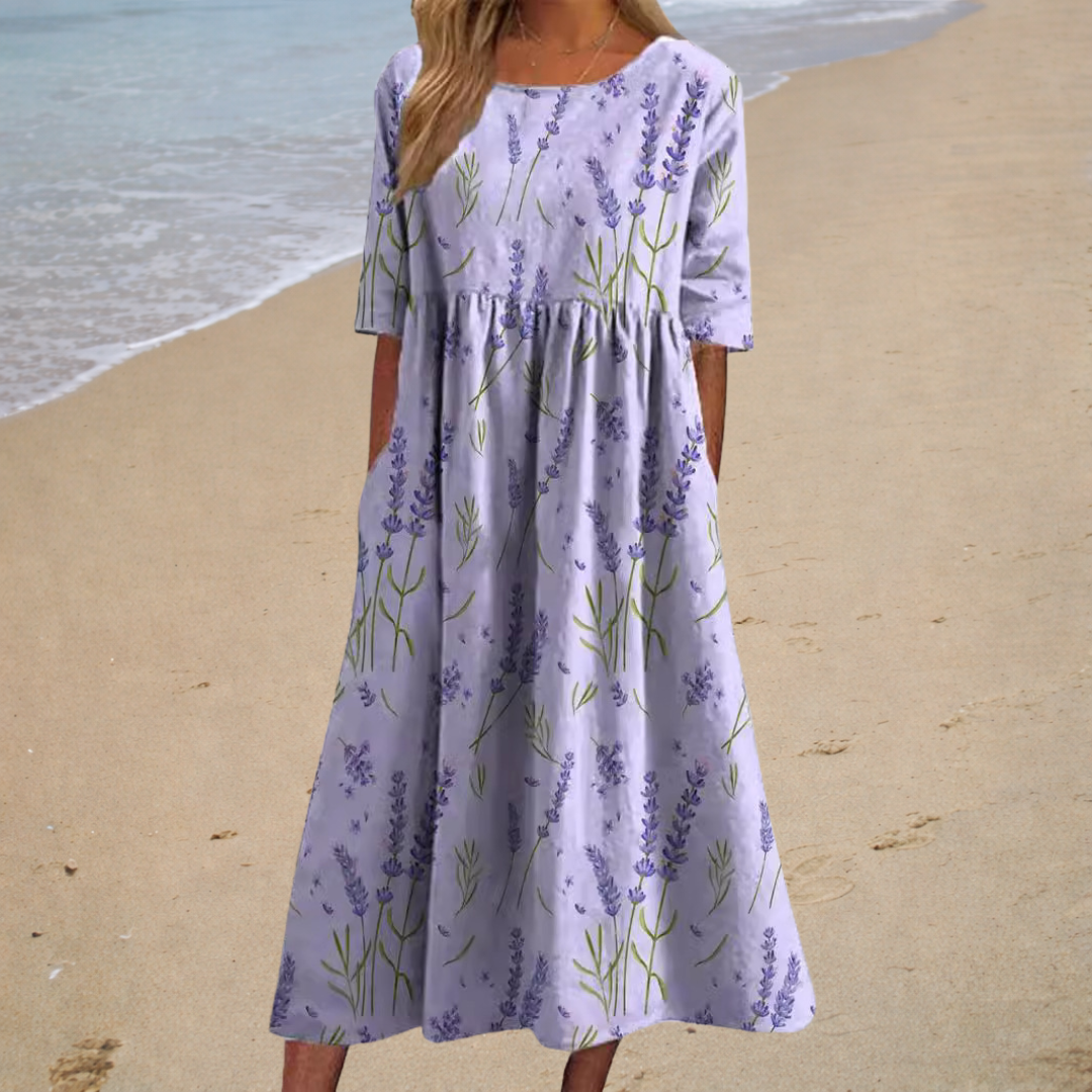 Thais - Chic and Comfortable Long Flowing Dress – view 4