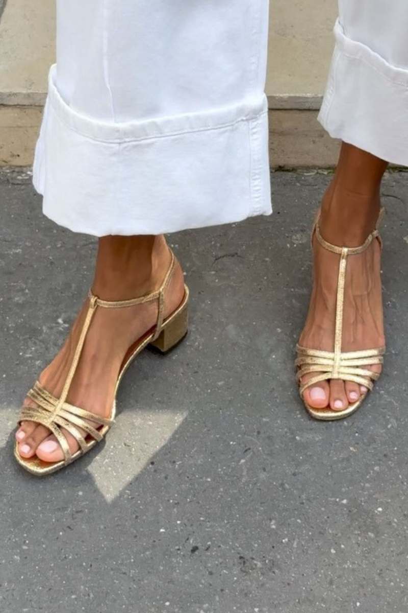 Allegra | Golden Sandals Everyday Elegance – view 2