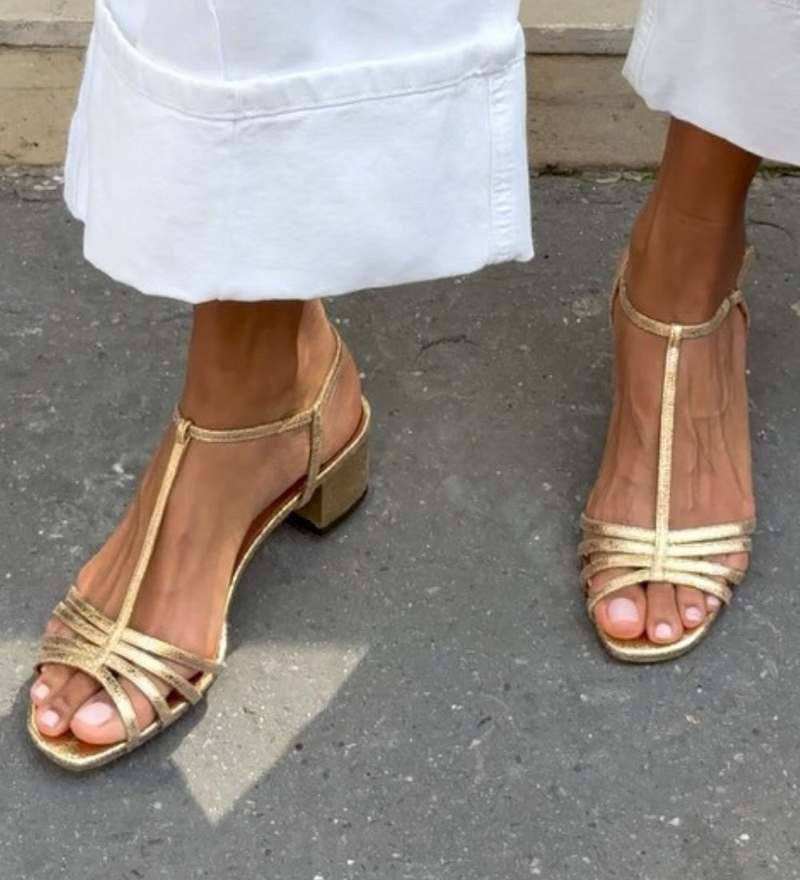 Allegra | Golden Sandals Everyday Elegance – view 2