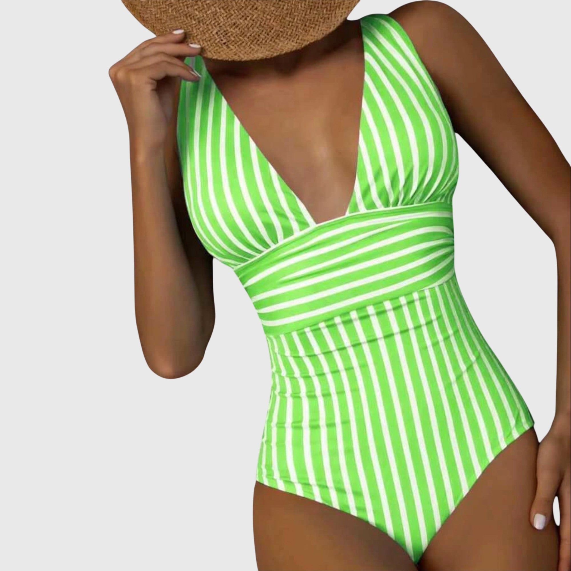 Sidonie | Supportive Striped One-Piece Swimsuit – view 7