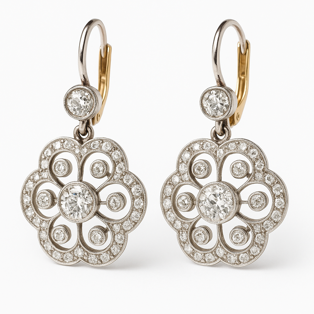 Madeleine – Vintage Crystal Mandala Earrings