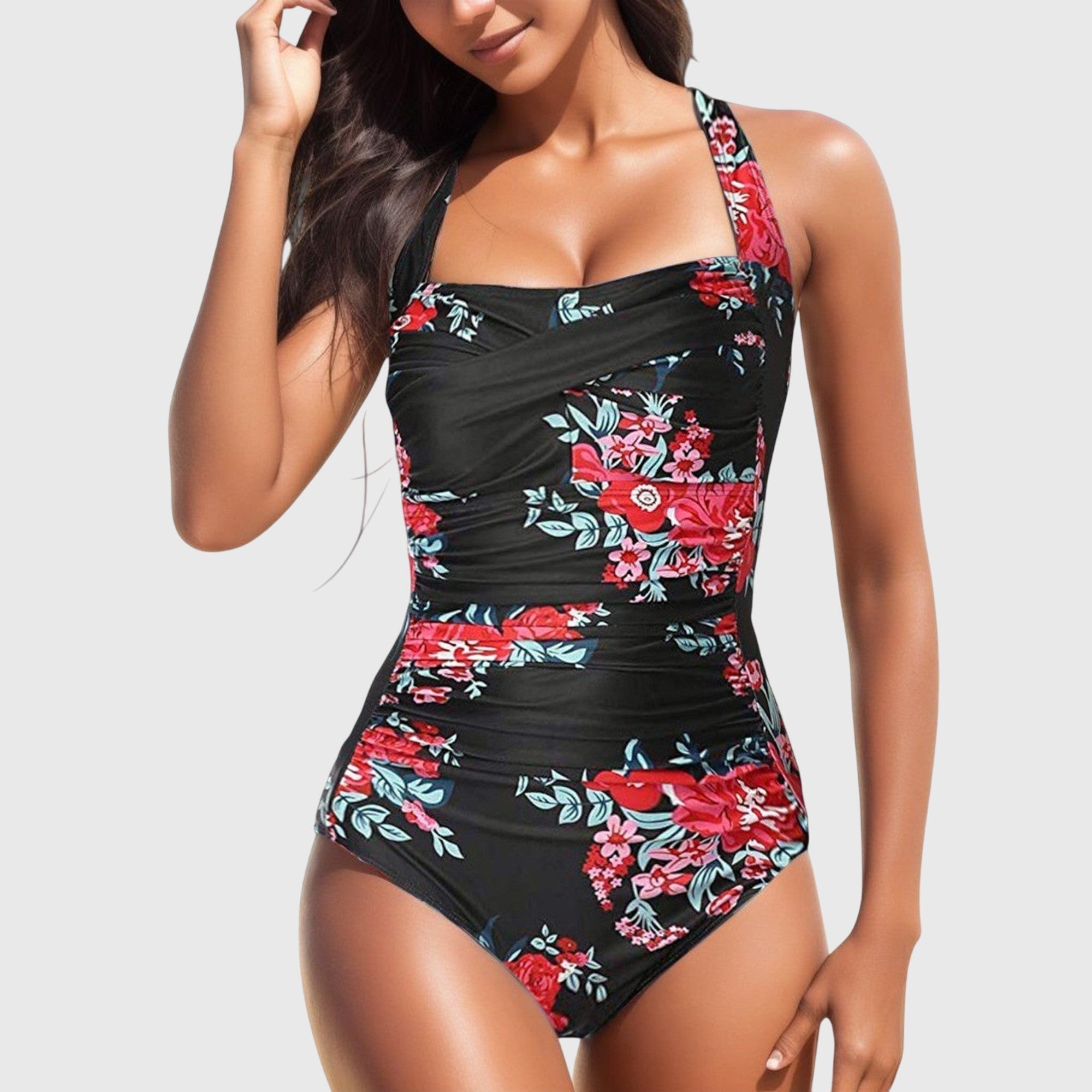 Raphaëlle | Floral Print One-Piece Swimsuit – view 3