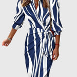 Everly | Elegant Wrap Dress with Print – view 11