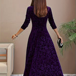 Julie | Elegant Patterned Maxi Dress – view 7