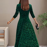 Julie | Elegant Patterned Maxi Dress – view 11