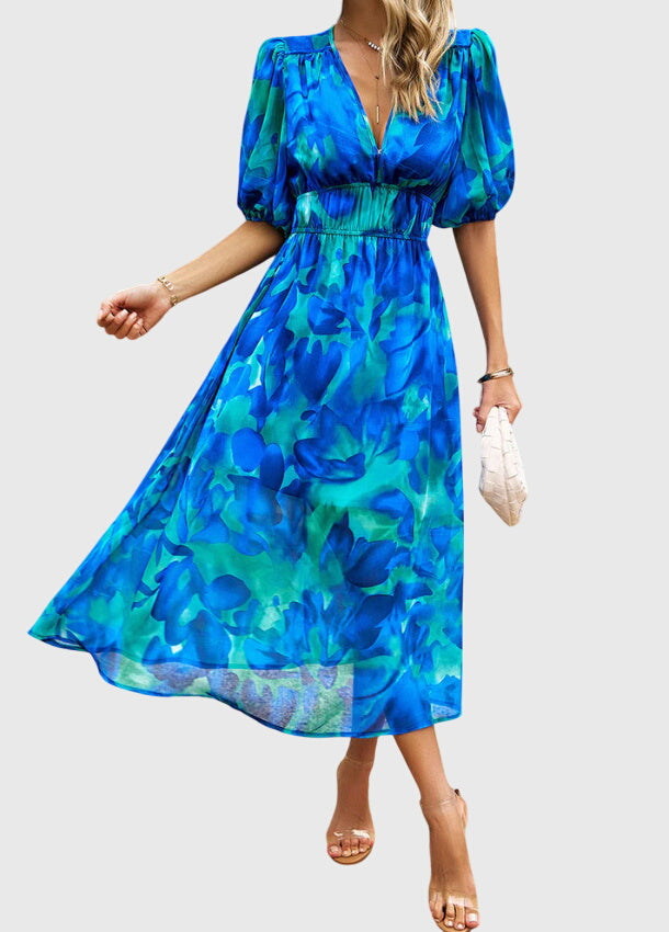 Merlin | Flattering Floral Midi Dress – view 8