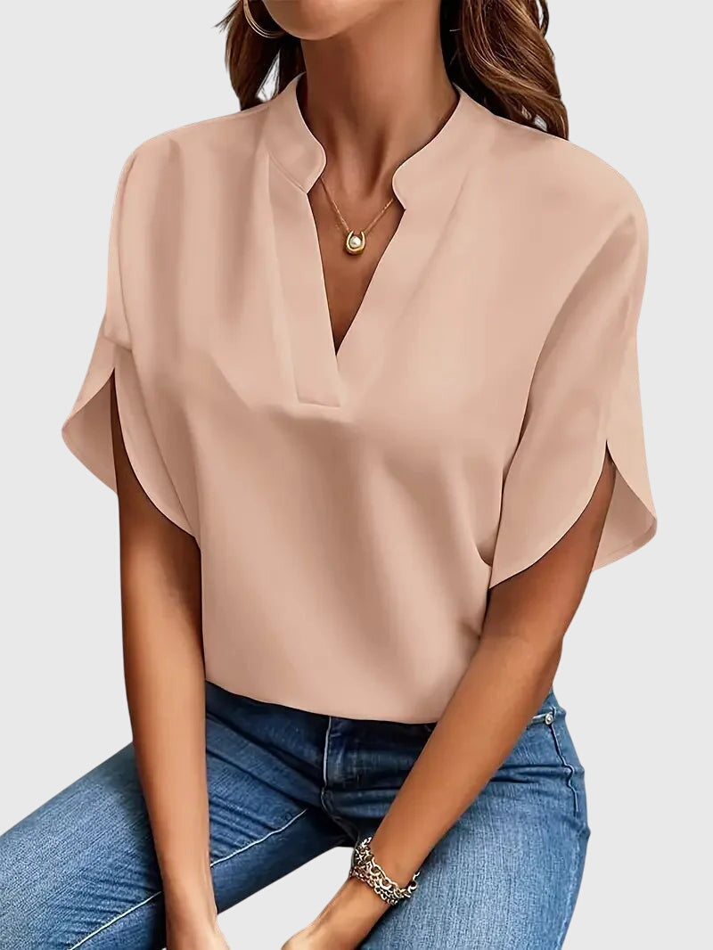 Isabelle | Luxuriously Soft V-Neck Top – view 8