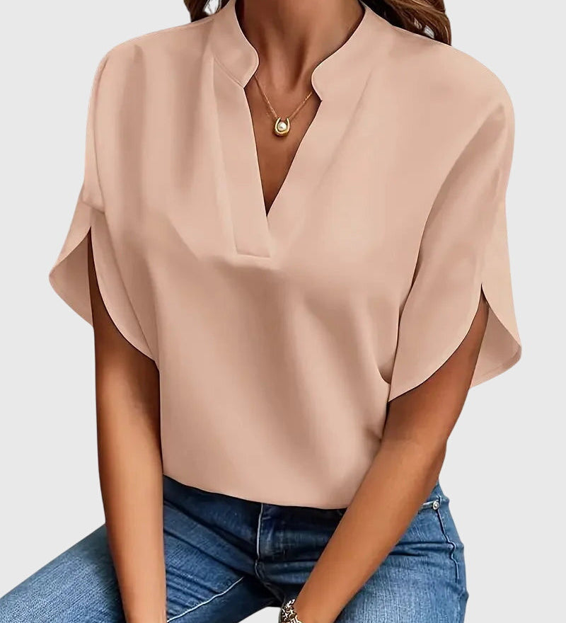 Isabelle | Luxuriously Soft V-Neck Top – view 8