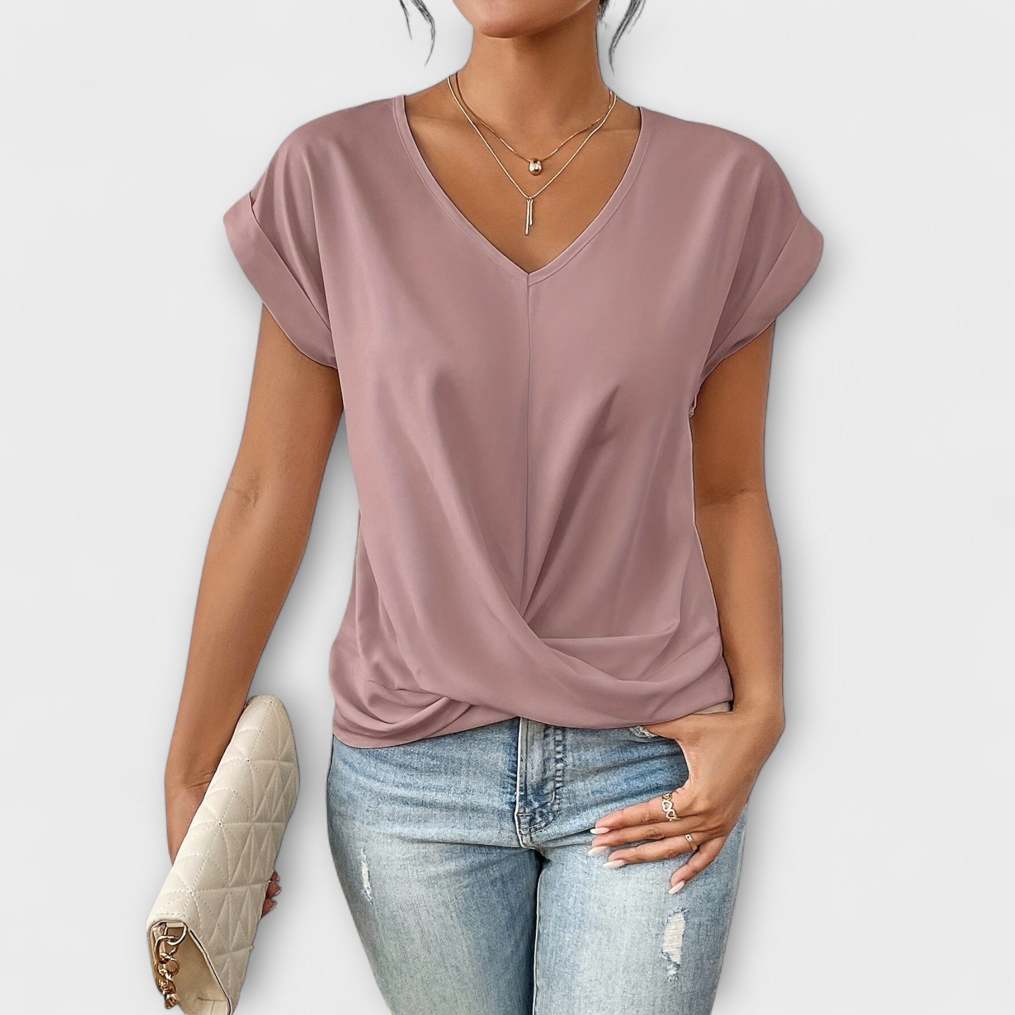 Claire | Stylish V-Neck Blouse – view 2